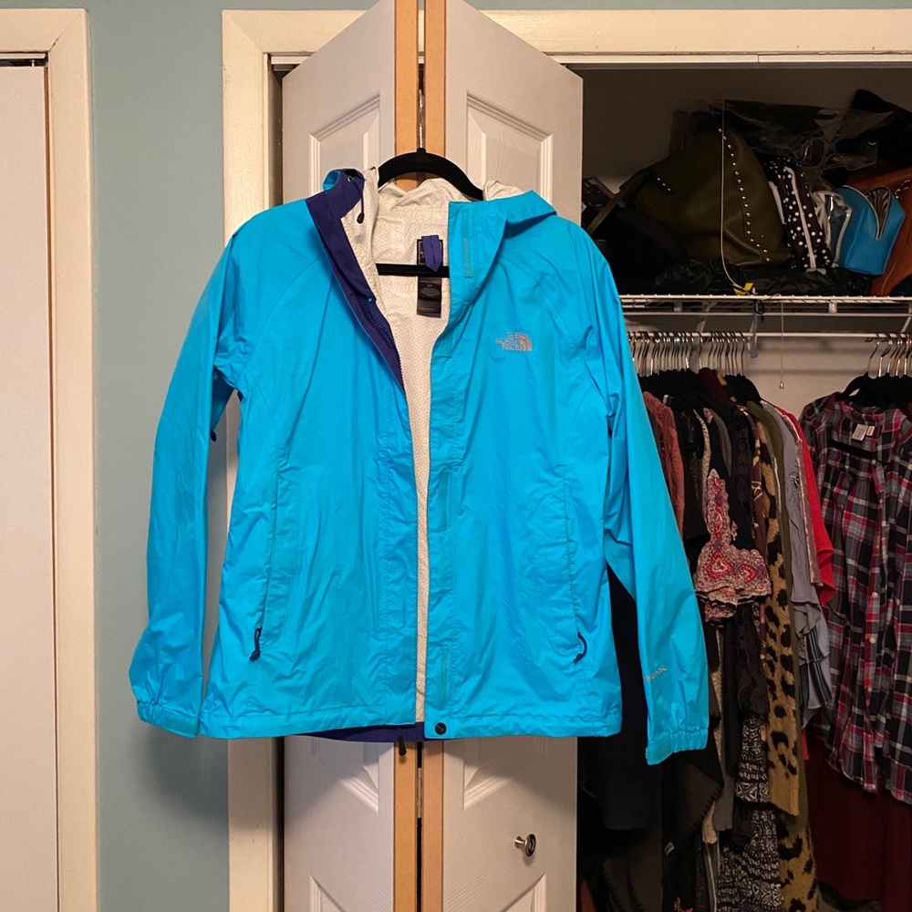 Blue The North Face Rain Jacket